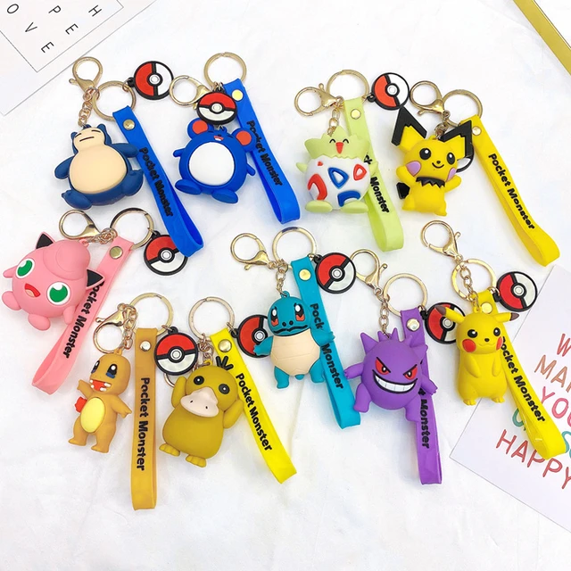 Porte-clés De Voiture Pokémon Pikachu, Personnage De Dessin Animé,  Carapuce, Écureuil, Psyduck, Modèle D'action, Porte-clés Sac À Dos,  Pendentif, Cadeaux - Action & Figurines - AliExpress