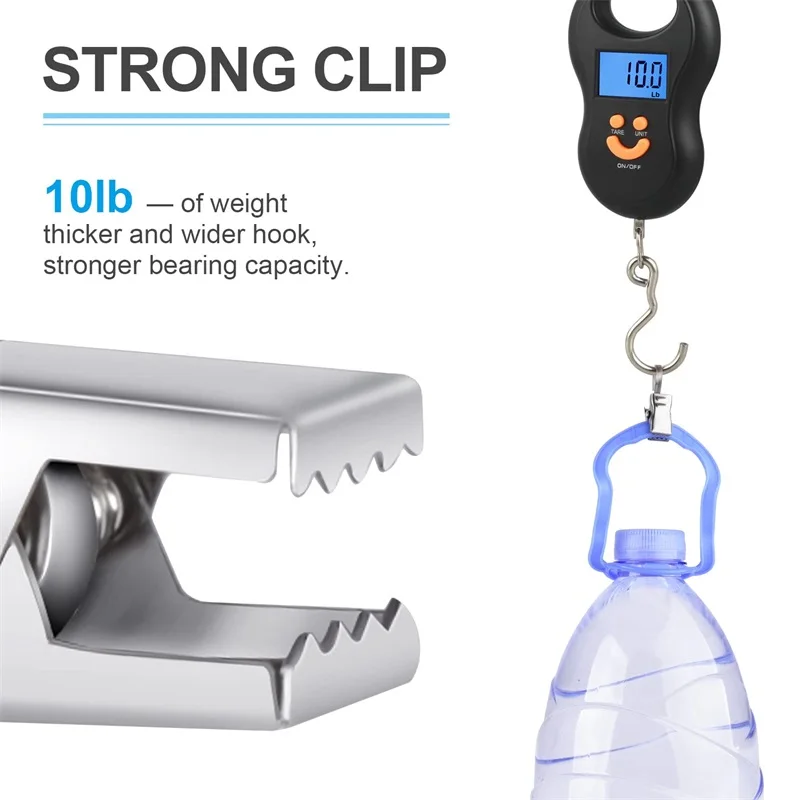 20PCS Multifunctional Stainless Steel Curtain Hook Clips Super Load-bearing Shower Door Curtain Hook Clip Window Accessories curtain clips curtain hooks shower curtain hooks