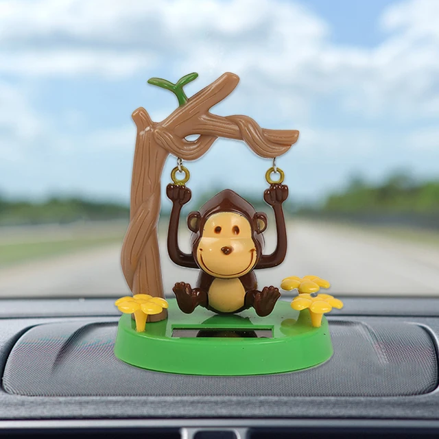 thumbnail image 2 of Bobblehead Dashboard Decor Solar Dancing Monkey Toy - For Car & Office Desk Solar Powered Desk Toy 2 of 12