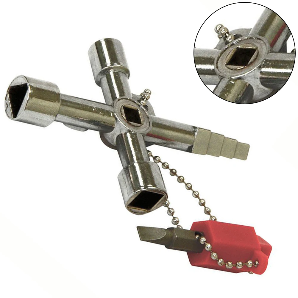 

4 Ways Multifunction Triangle Wrench Key Plumber Keys Triangle For Gas Electric Meter Cabinets Bleed Radiators
