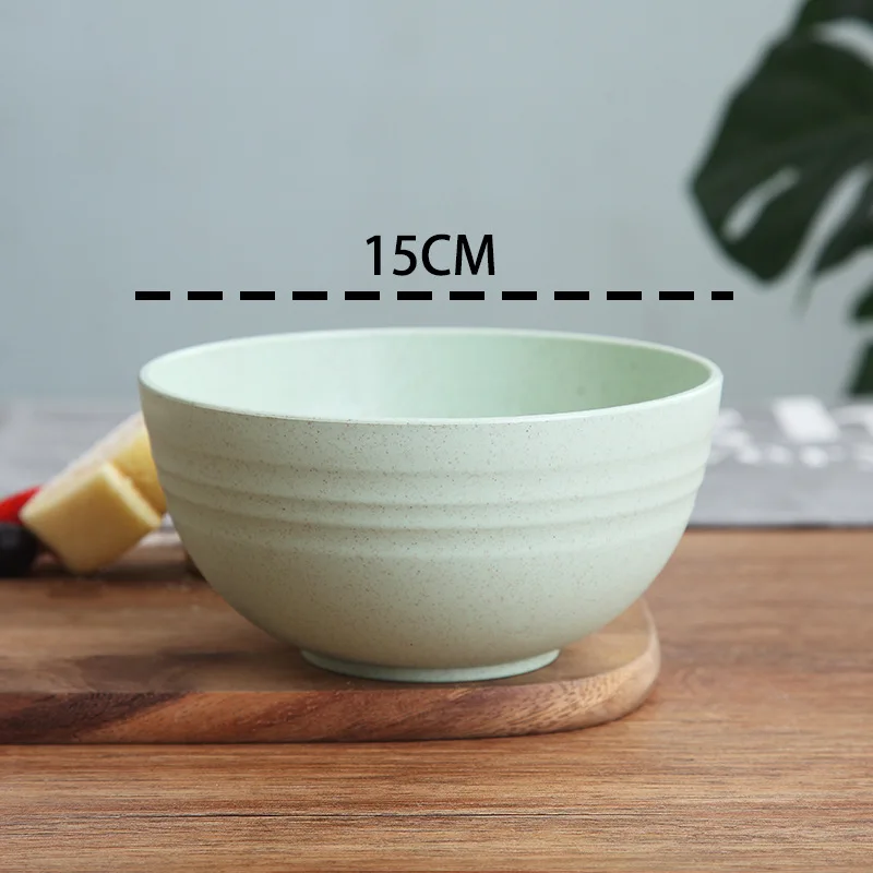 Tableware Set Cereal Bowls 4pcs Wheat Straw Food Bowls Salad Bowls Unbreakable Mixing Reusable Home Dinnerware Suitable for Salads, Rice