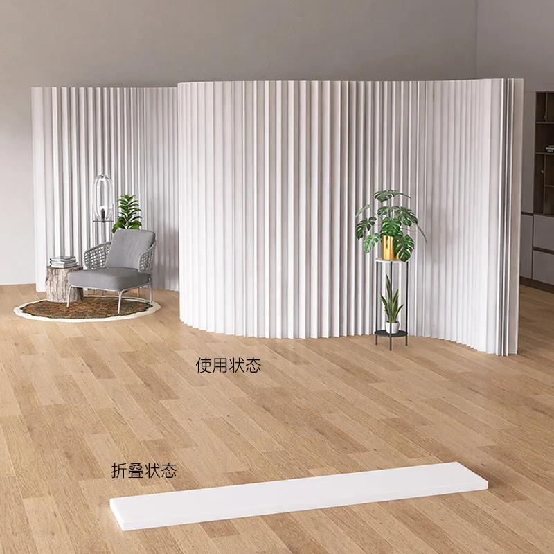 2M 3M Customizable Home Decor White  Folding Organ Paper Wall Removable Screens & Room Dividers For Office Porch Partition