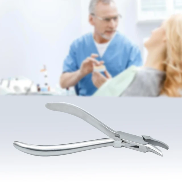 Dental Orthodontic Plier Flat Sharp Trigeminal Top Pliers Distal End Cutter Curving Wire Ligature Cutter Bracket Removing Forcep