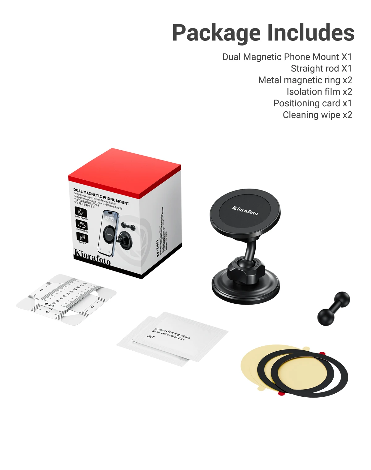 Magnetic Phone Mount & Holder with Grip