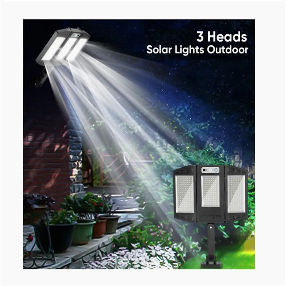 

990000lm Led Solar Street Light 3 Modes Super Bright Remote Control Dusk To Dawn Outdoor Wall Lamp