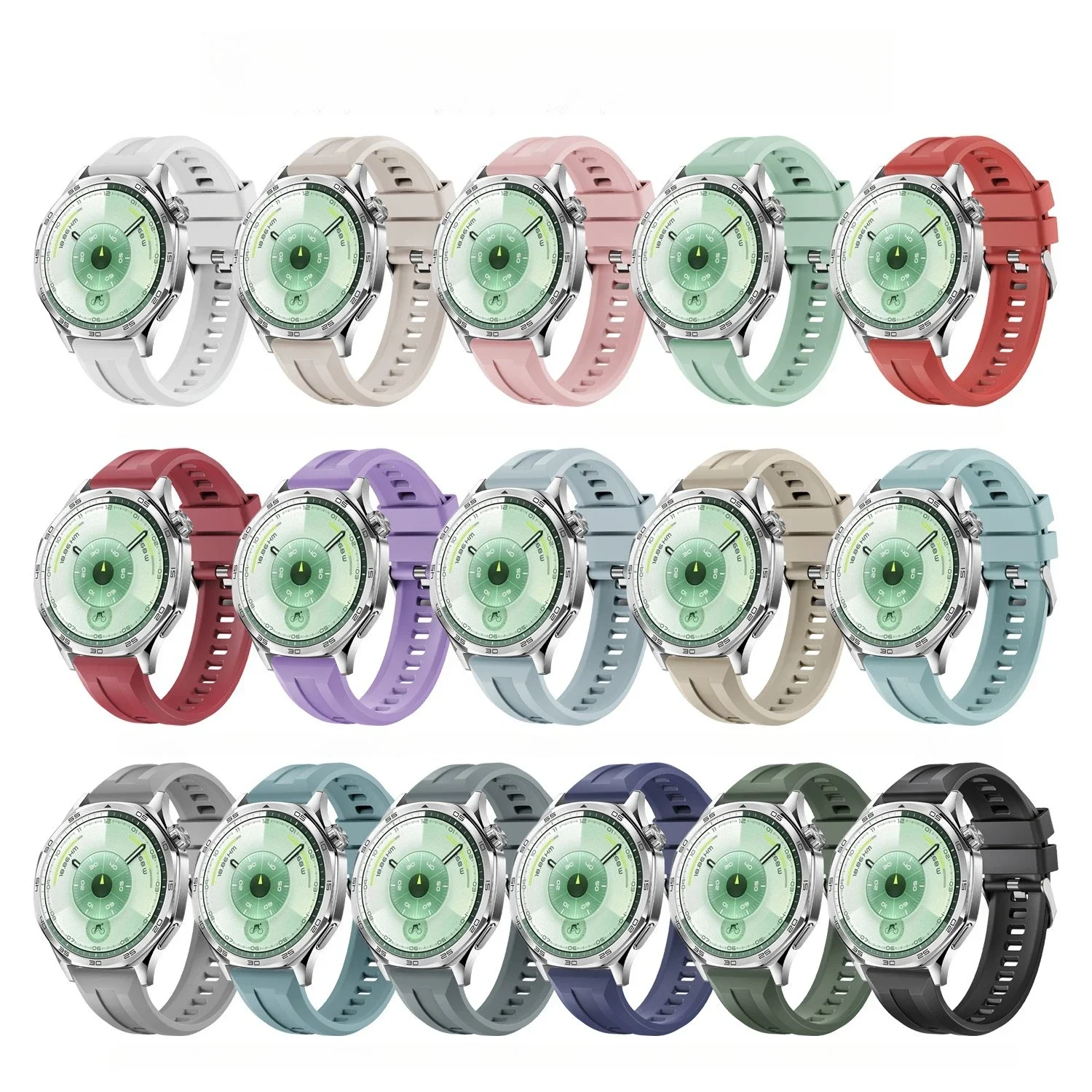 Waterproof 22mm Silicone Strap Bracelet in Nautic Design