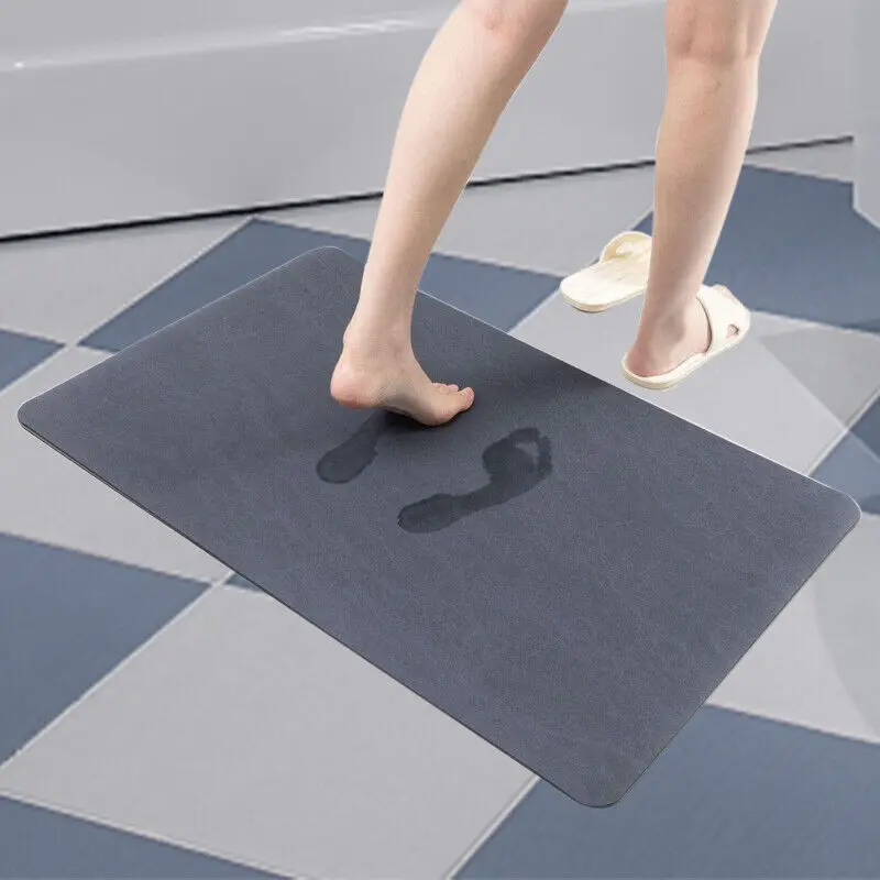 

Diatomite Bath Mat Non-Slip Bathroom Rug Super Absorbent Bathroom Carpet Bathtub Drying Floor Mats Shower Room Entrance Doormat