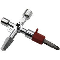 4in1 Silver Key Wrench Electrical Elevator Control Cabinet Valve Inner Triangle Quadrangle Screwdriver Tool Set 2