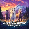 Beautiful Horse Coloring Ideas Theme Colouring Book 24 Pages Hand Painted Coloring Books Soothing Stress For Adult Picture Book 1