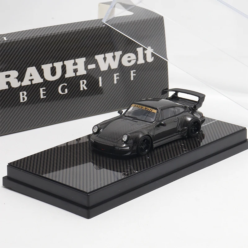 BSC 디코드 1:64 RWB 993 964 풀 카본 매트 블랙 시뮬레이션 합금 자동차 모델 컬렉션