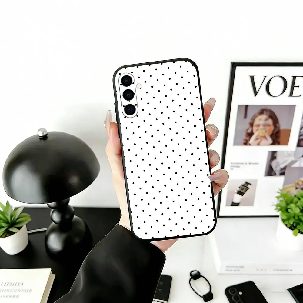 Classic Polka Dot Soft Black Phone Case