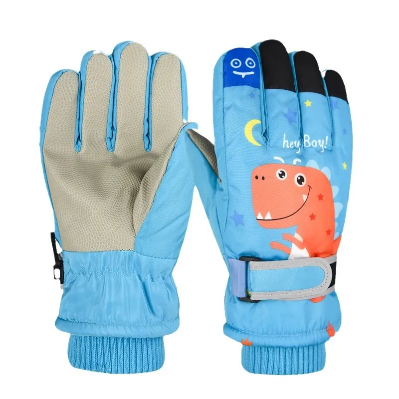 Kids Ski Gloves Winter Warm Waterproof Windproof, Boys Girls Snow Gloves with Fleece Lining for Skiing, Cycling, Outdoor Sports