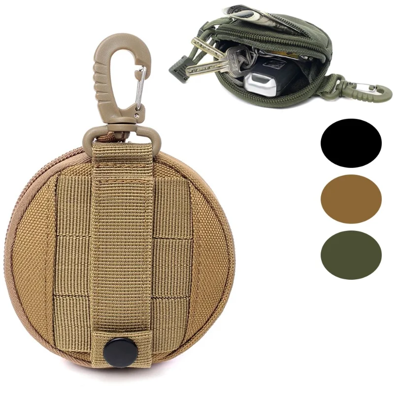 

Coin Purse Military Army Coin Pocket Bag with Hook Waist Belt Bag for Hunting Tactical EDC Pouch Mini Key Wallet Holder