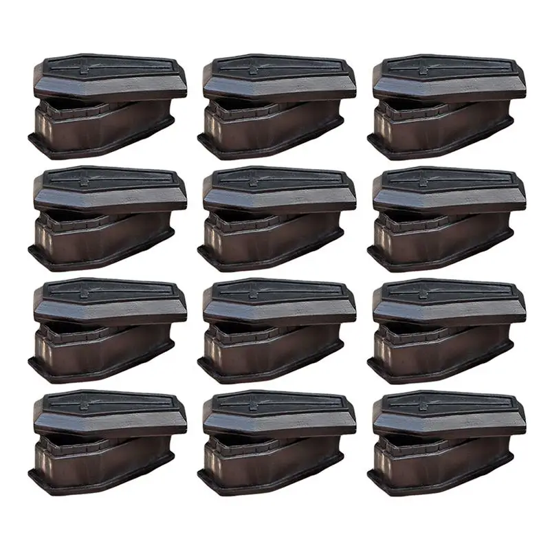 

12 Pcs Miniature Coffin Boxes Halloween Treat Coffin Boxes Coffin Prank Props Party Decoration Accessories