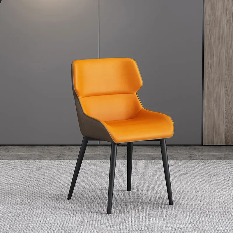 

Nordic Simple Dining Chair Leather Restaurant Stool Design Makeup Dining Chairs Creative Household Sillas Comedor Home Furniture