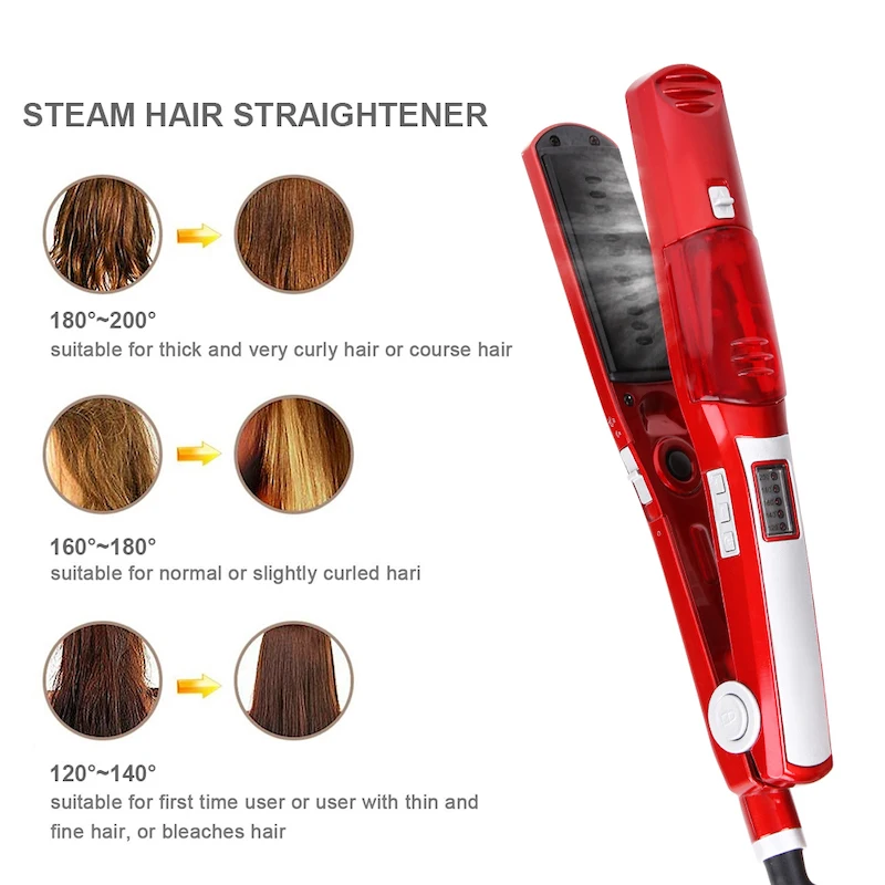 Profession Steam Hair Straightener Straightening Irons Brush Ceramic  Flat Iron Perfect Protection of Hair Straight Hair Iron 2