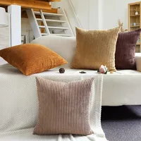 Modern Ribbed Corduroy Throw Pillow Covers