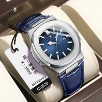Business Casual Leather Fashion Quartz Wristwatches Man Designer Clock Men Luxury Watch Automatic Watches Mens Reloj Hombre 2026