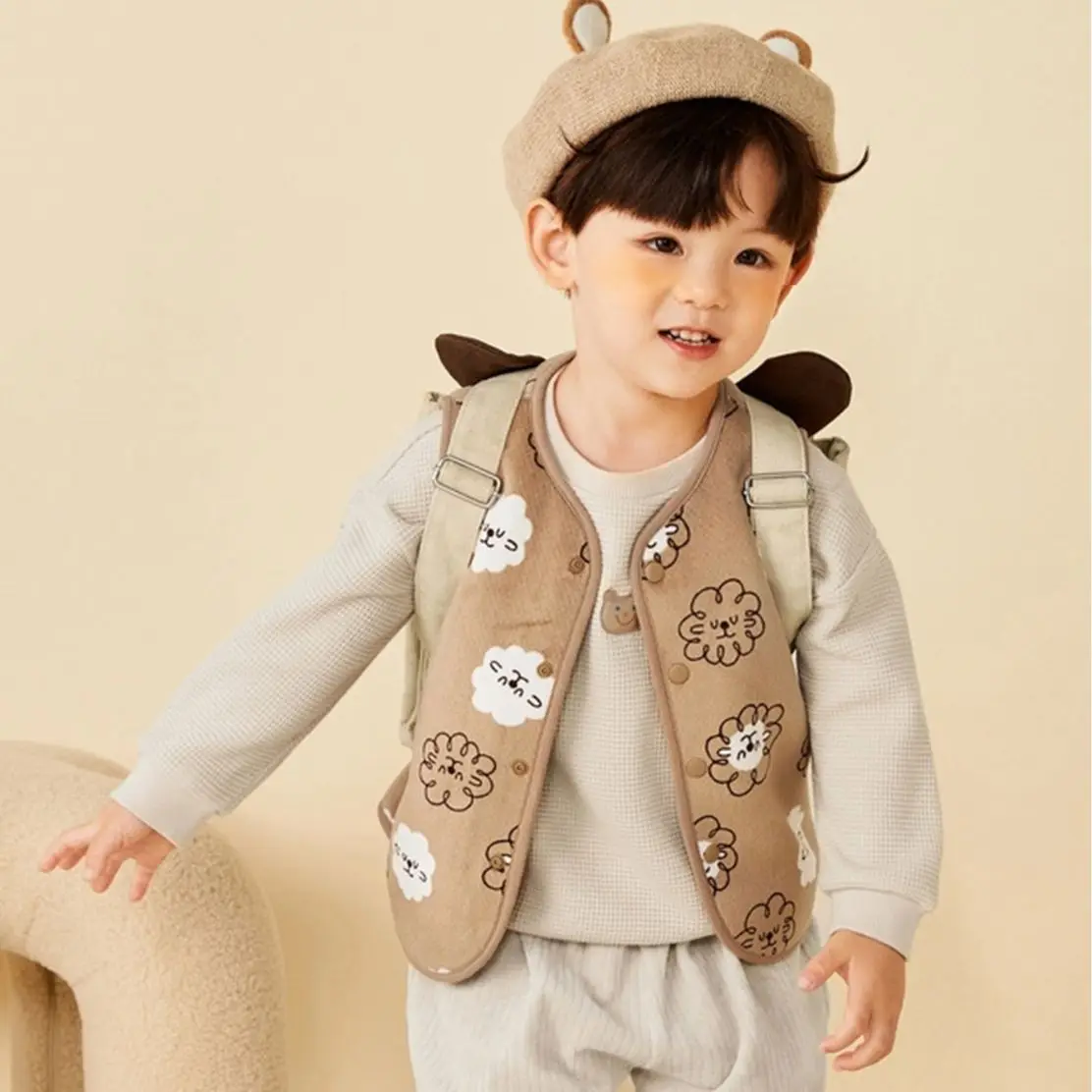 pack of 3 vests for little ones in white color in imported stuff main image 1