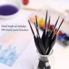 10Pcs Detail Brushes with Triangular Handles, Miniature Brush for Fine Detailing & Art Painting,Acrylic&Nail, Watercolour 4