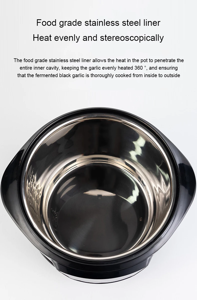 DMWD Automatic Black Garlic Fermenter 6L Home DIY Multifunctional Zymolysis Yogurt Maker Natto Rice Wine Machine Garlics Maker