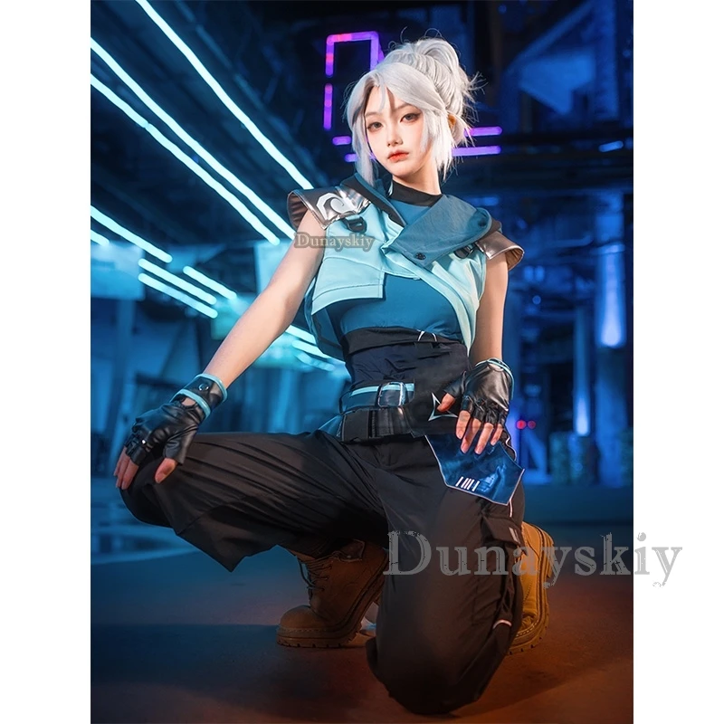 

Game Valorant Jett Cosplay Women Costume Female Marksman Halloween Carnival Party Roleplay Fantasia Outfits Clothes Female Suit
