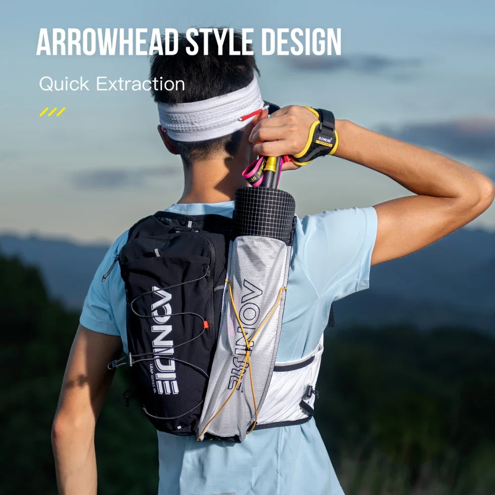 AONIJIE External Trekking Poles Storage Bag Hiking Poles Storage Pouch Easy to Put Take Out Without Shaking for Trail Running 4