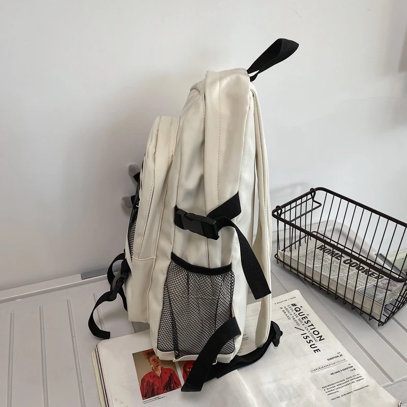 High Quality Women Student Schoolbag Travel Big Capacity Nylon Mochila Laptop Backpack Girl Black for Teenager Bagpack
