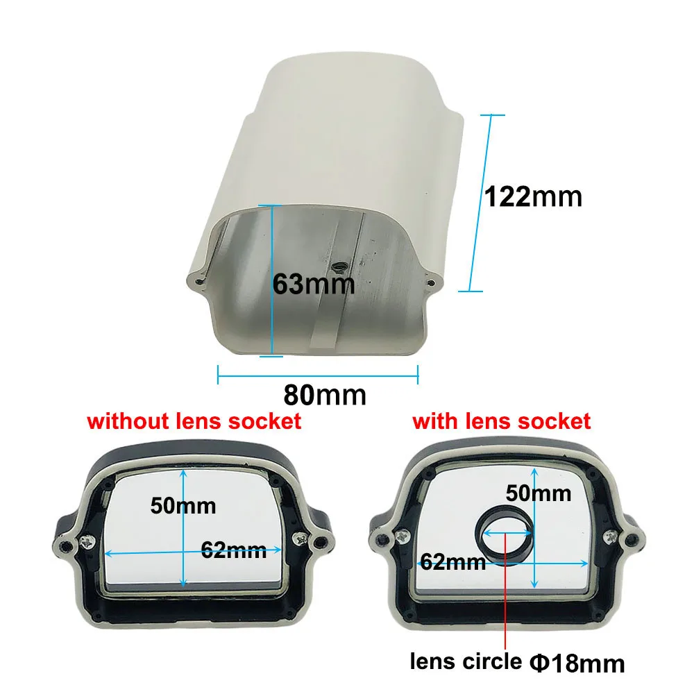 Aluminum Alloy Mini Surveillance CCTV Camera Housing Case with Wall Mount Bracket Waterproof Security Cameras Protection Shell