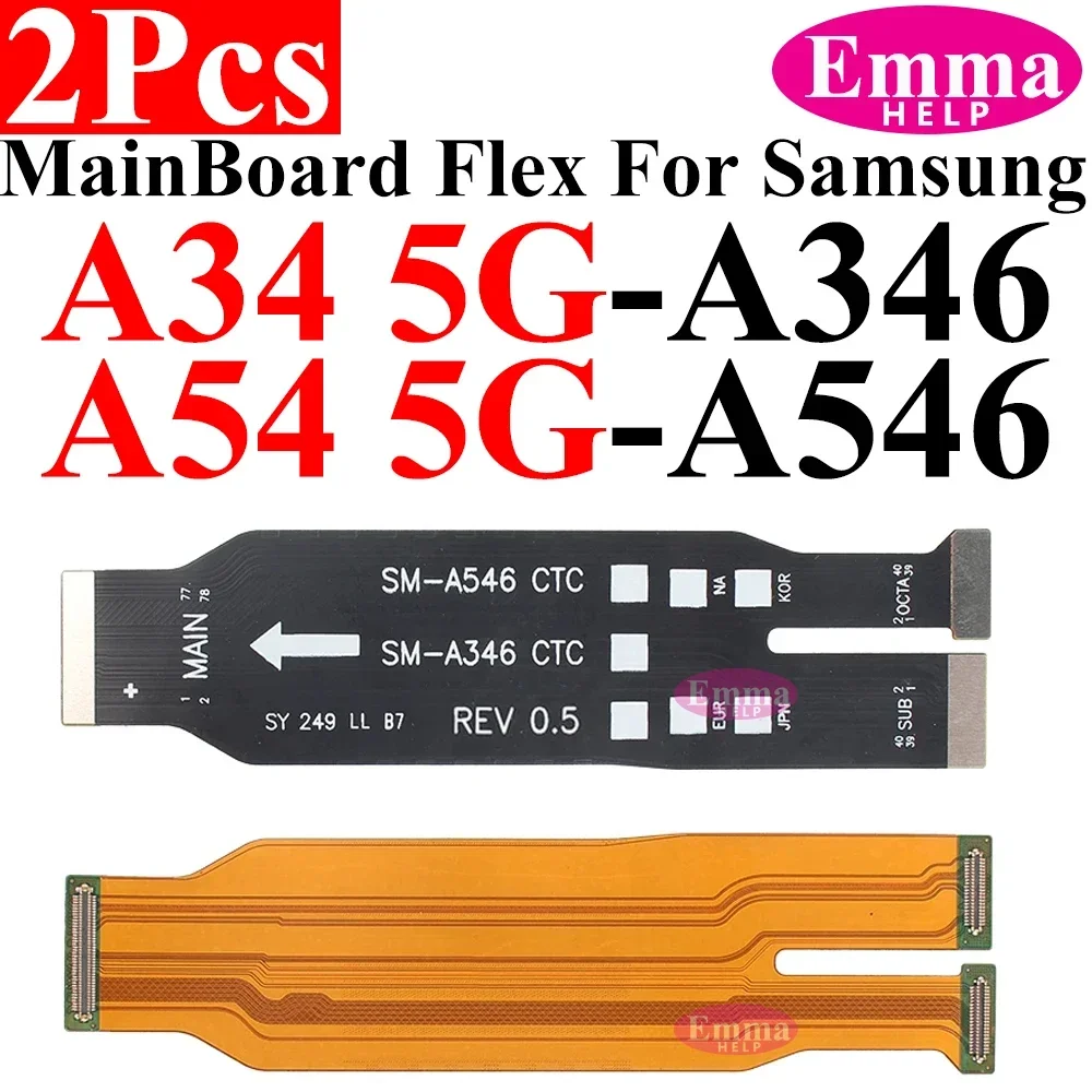 Mainboard Flex Cable EmmaHelp 2Pcs Mainboard Main board Flex Cable Motherboard Dock For Samsung A21 A22 A32 A41 A51 A71 A32 A52 A72 A34 A54 MainFlex
