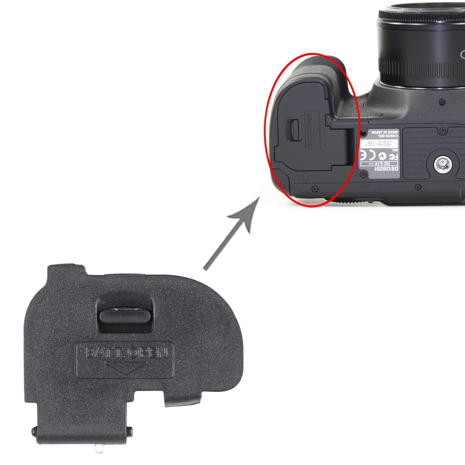 캐논 EOS 7D 카메라 수리용 OEM 배터리 구획 커버, 예비 부품