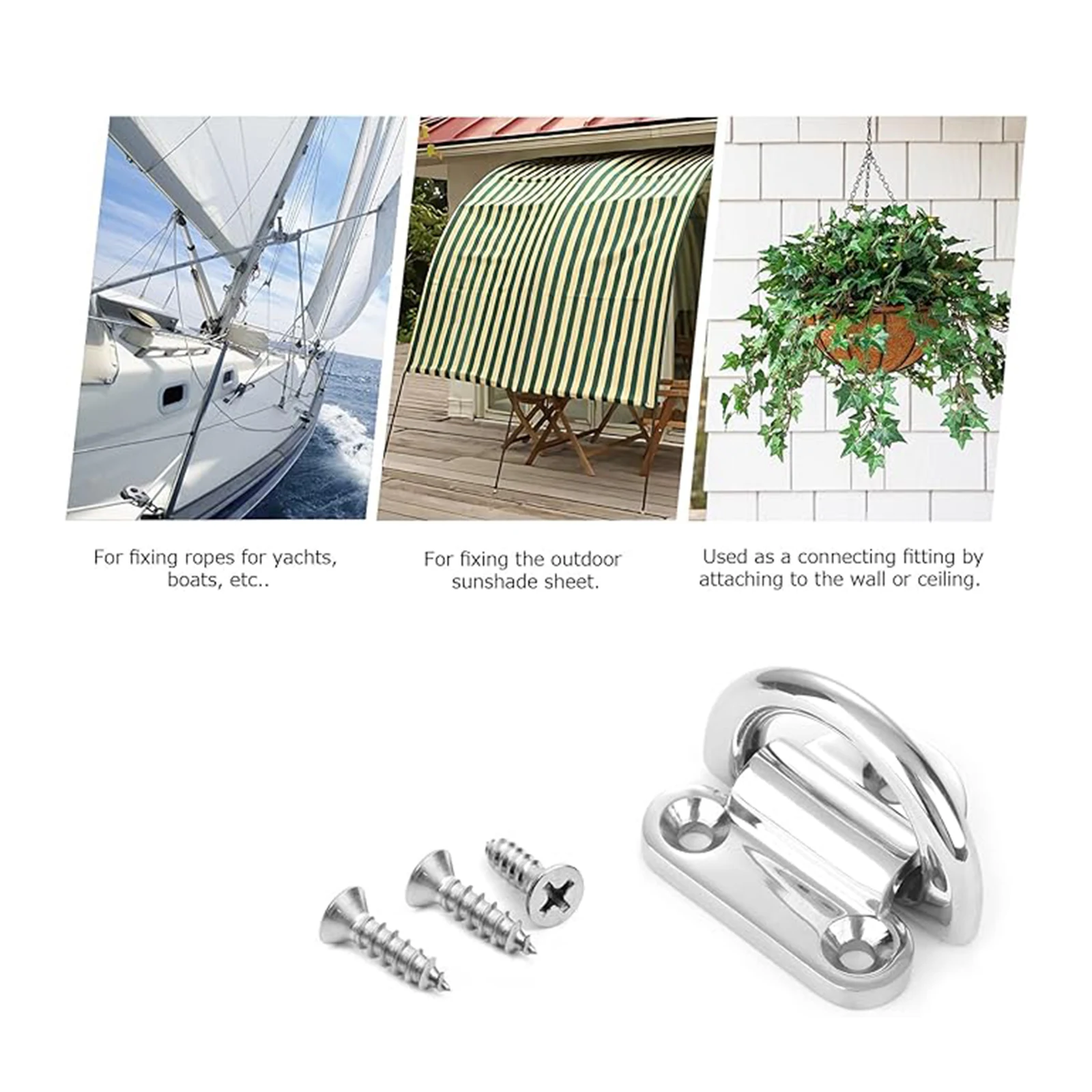 SET DI FISSAGGIO Pavimento In Acciaio Inox WC Padella WC Per Vasca A Mezza Base EUR 9,43 - Foto 4