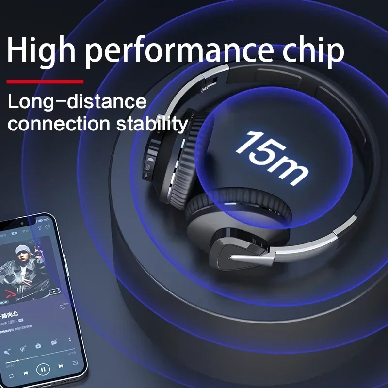 Premium Wireless Bluetooth Over-Ear Headphones with High-Fidelity Bass & Foldable Design