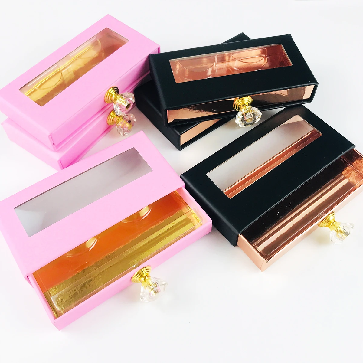 Custom Lashes Box With Logo Eyelashes Box Package With Tray Wholesale Lashes Box Case Makeup Case 4