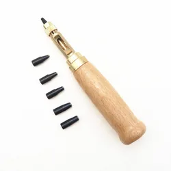Poinçons rotatifs pour cuir, ceinture automatique, remplaçable, muet, poinçon pour cuir, montre, outil artisanal, poinçon de trou, vis de perçage, pointe de matrice 