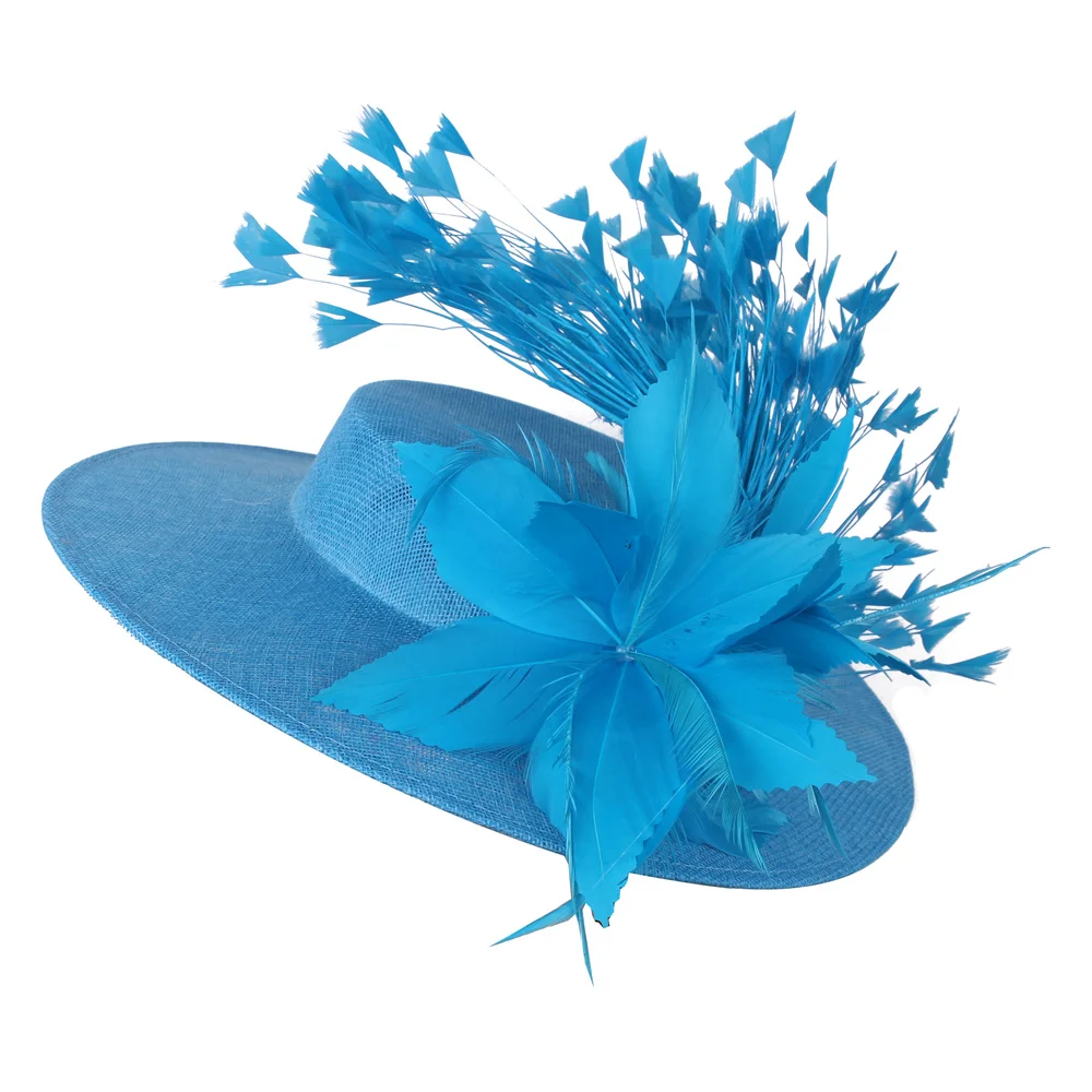 Fashion Feather Wedding Fascinator Women Formal Event Derby Headpiece Ladies Eleagnt Mariage Millinery Cap Fascinator Headpiece - 6