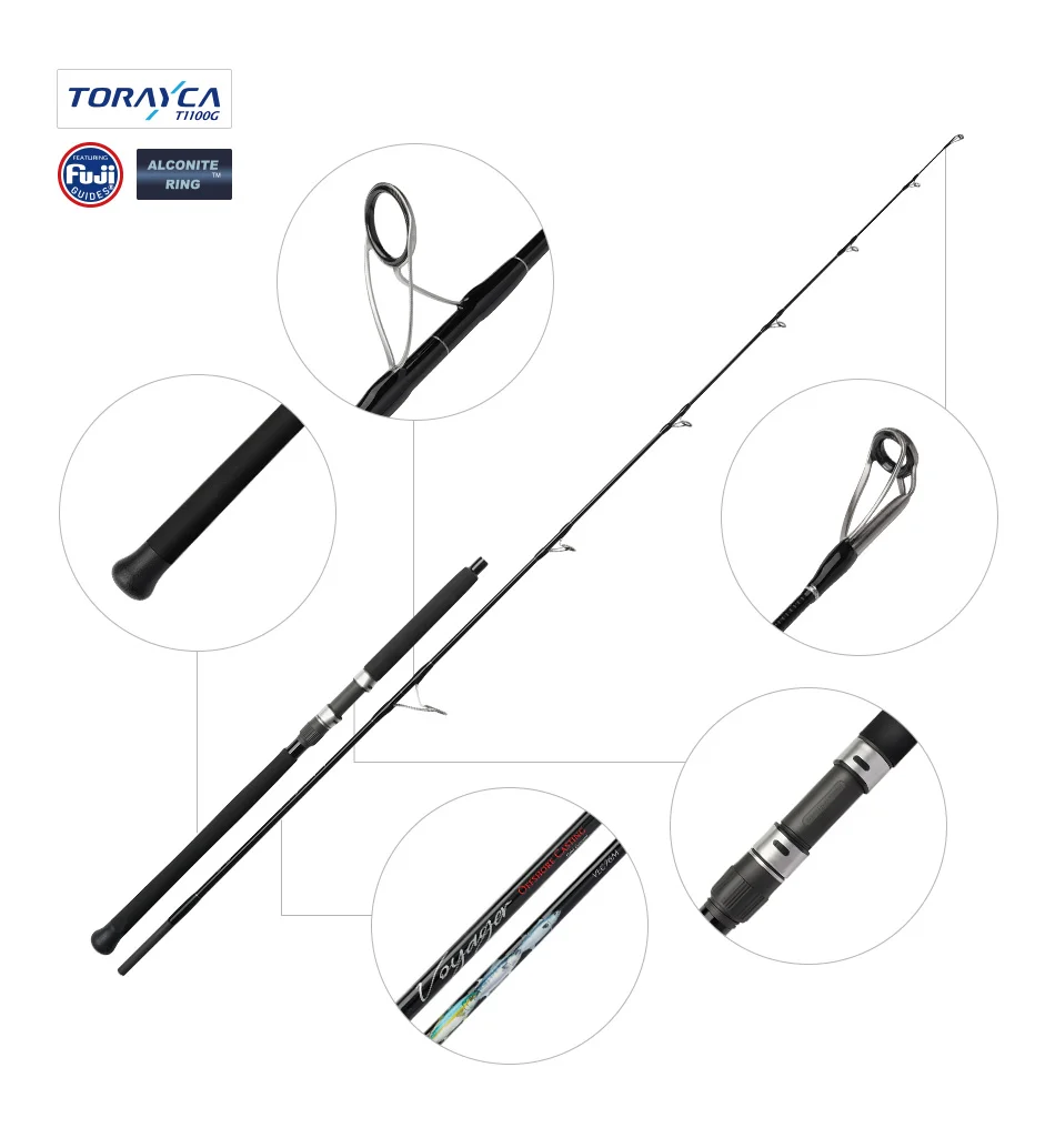 Noeby 2,29m 2,51m Voyager Offshore Casting Angelrute mit Fuji-Teilen für Big Game Fishing, GT, Thunfisch, Königsfisch, Light Concept Angelrute – Detail 14