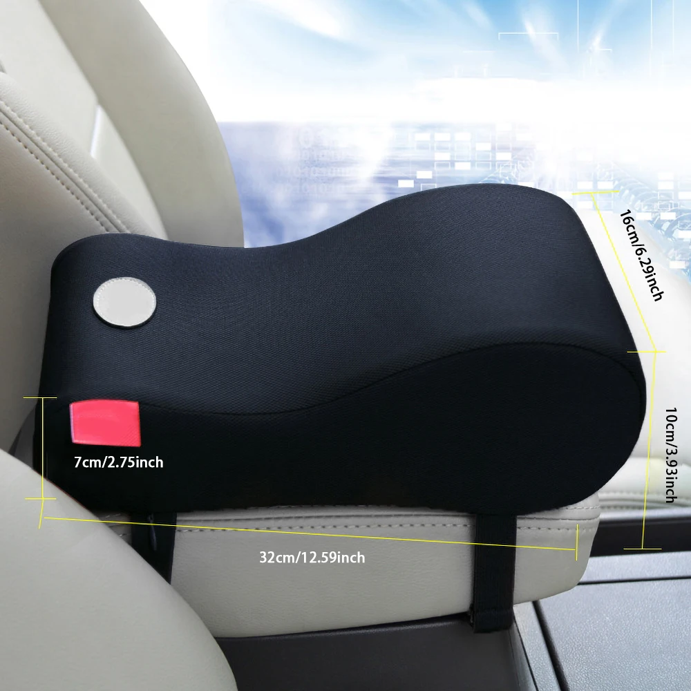 Universal Car Memory Foam Armrest Box Cover Support Pad Auto Interior Center Console Armrest
