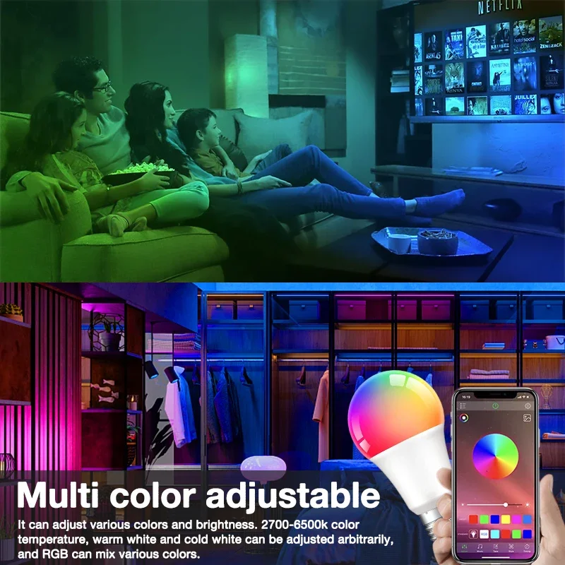Smart LED Light Bulbs Tuya Zigbee 9/12/15/18W