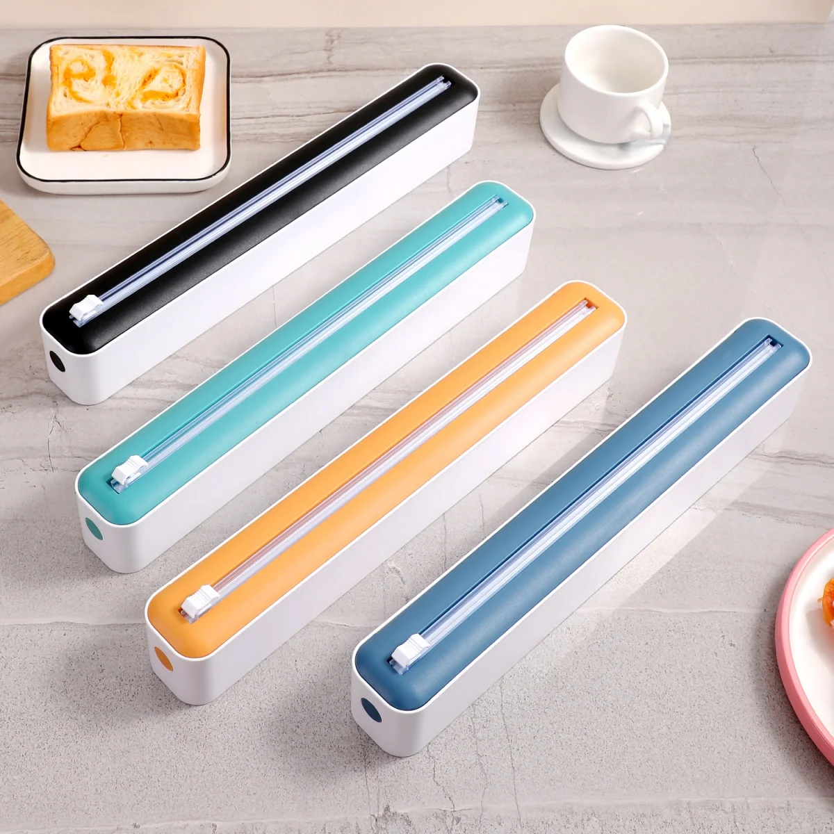 Household Kitchen Wrap Dispenser 1Pc Four Available Styles Foil & Cling Film Cutter Box Fresh Bag