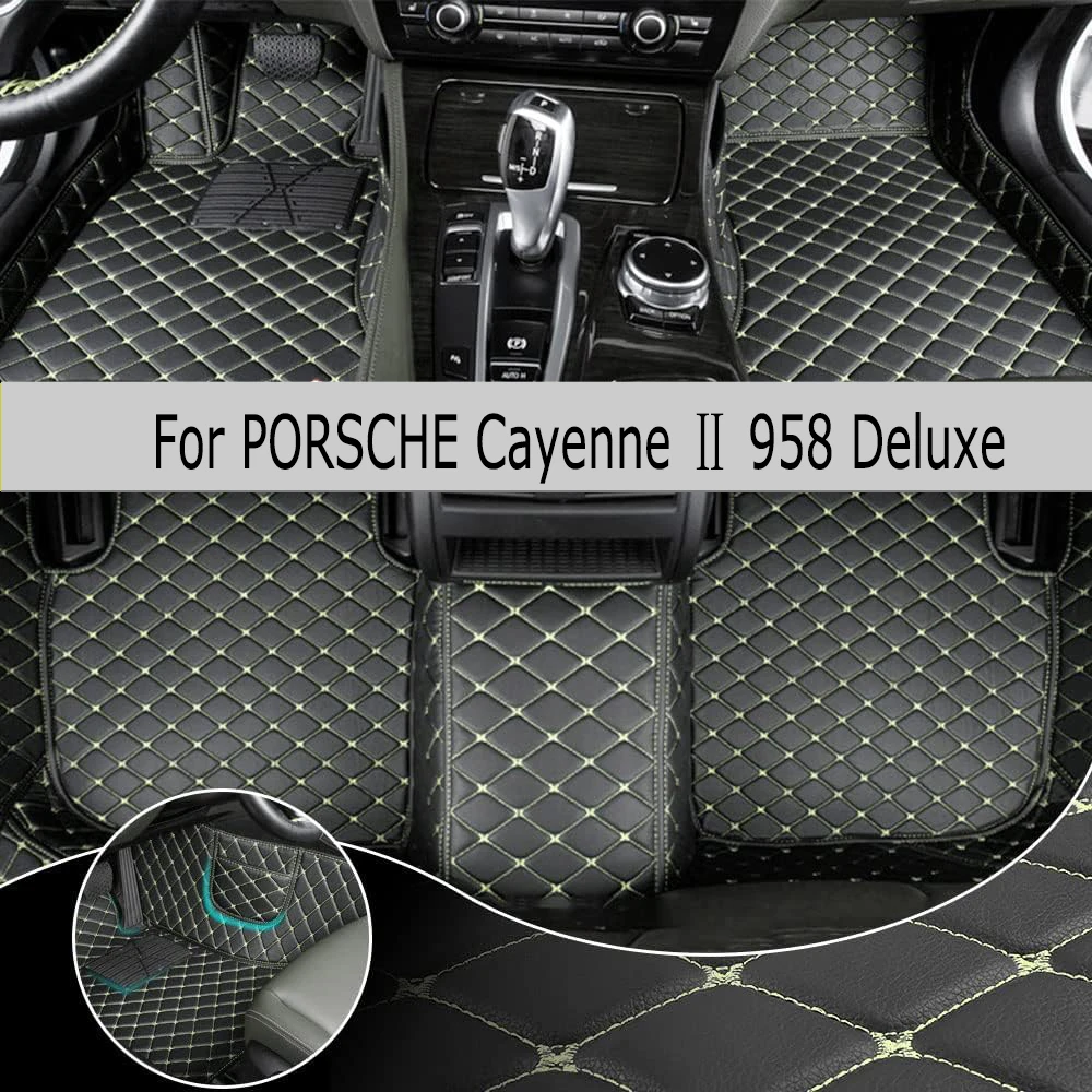 

Custom Car Floor Mat For PORSCHE Cayenne Ⅱ 958 Deluxe 2011-2017 Year Upgraded Version Foot Coche Accessories Carpets