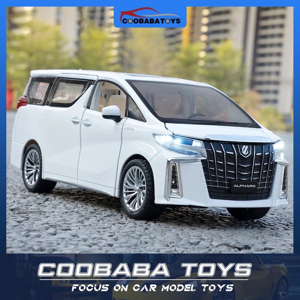 

Модель игрушечного автомобиля Alphard MPV из металлического сплава в масштабе 1/24, подарок для мальчиков, детские игрушки, автомобили, хобби, коллекция