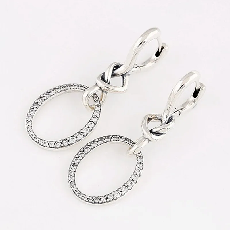 

Серьги-подвески женские из серебра 925 пробы, с узлом