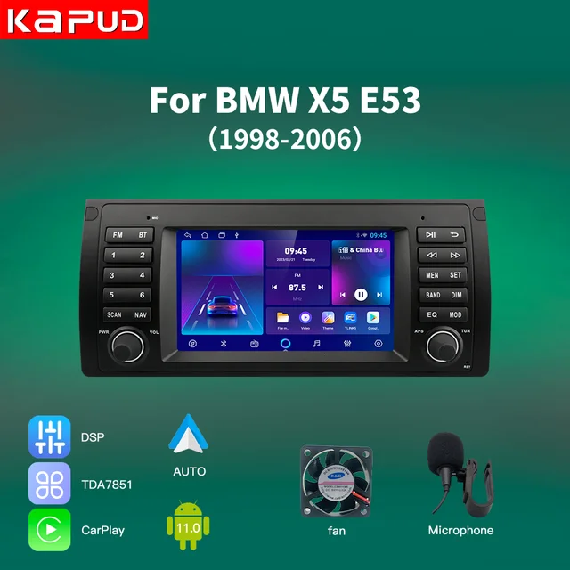 7 INCH Android Car Stereo Multimedia Player for BMW E39 E53 M5 1995 - 2003  Carplay Car Autoradio Video GPS Navigation Wifi EQ - AliExpress