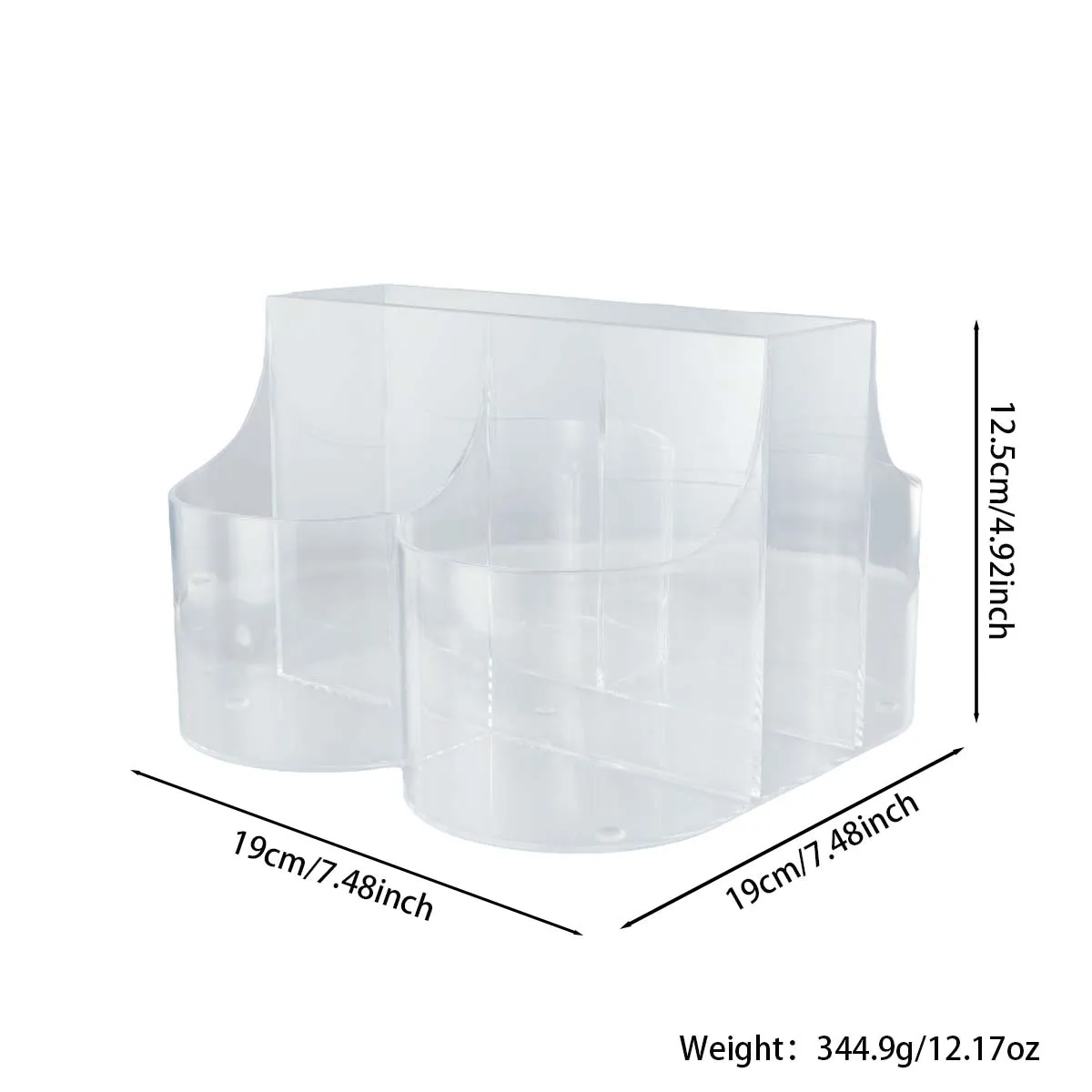 5 Compartment Classic Acrylic Napkin Holder with Cutlery Organizer Caddy Bin, For Spoons, Forks, Knives & Cups Divided Storage! 4