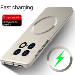 Ultra - Thin MagSafe Magnetic Phone Case with Slim Bezels and Hard Camera Protection for OPPO Find N2 (Gold)