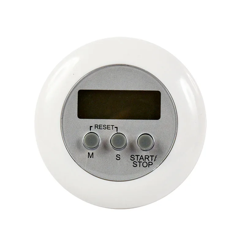 Mini Portable Round Shape Digital Magnetic LCD Stopwatch Timer Kitchen Sport Racing Alarm Clock Countdown 99 Minute 5 Colors 3