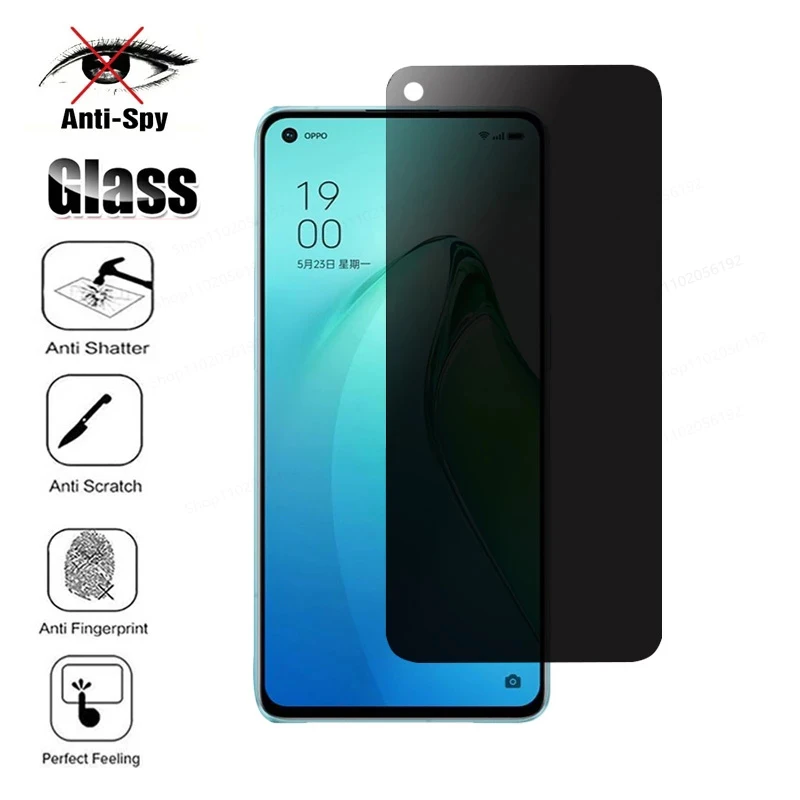 Pellicola Privacy Per Oppo Reno 8 Lite 5G (2 Pezzi) - Vetro Temperato Anti-Spy 9H, Anti-Graffio, Anti-Impronte, Facile Installazione