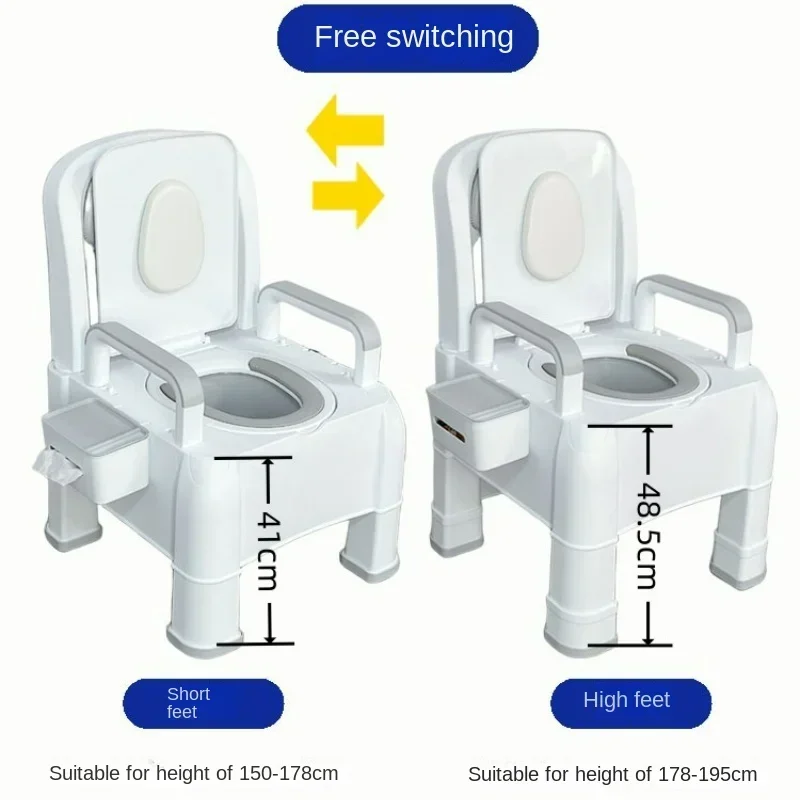 Soft Backrest Toilet for Elderly - Household Portable Commode Seat, Pregnant Women Indoor Chair, Comfortable Sofa Design 5
