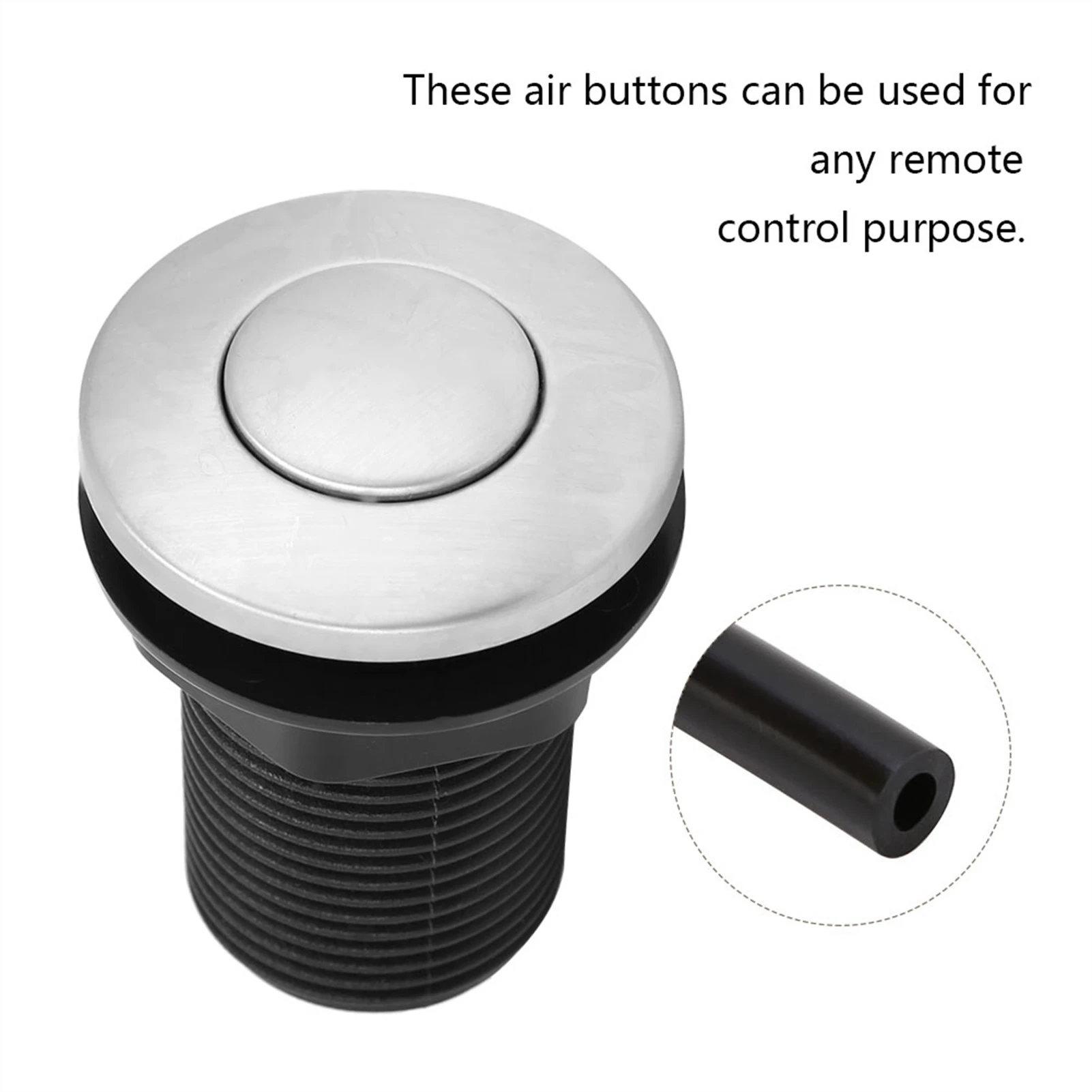 Garbage Scrap 32mm Air Switch Automatic Selflock Button Pneumatic Air Hose Kit 3